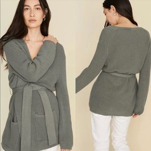 Jennie Kayne Cotton Fisherman Wrap Cardigan
